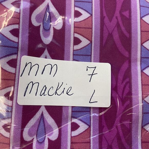 Bob Mackie Wearable Art Tunic Top Womens Large Purple Bandana Print Flowy Boho - Picture 13 of 13